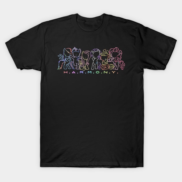 Neon H.A.R.M.O.N.Y. T-Shirt by Brony Designs